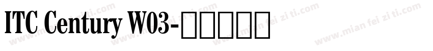 ITC Century W03字体转换